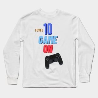 Level 10 unlocked game on gamer birthday Long Sleeve T-Shirt